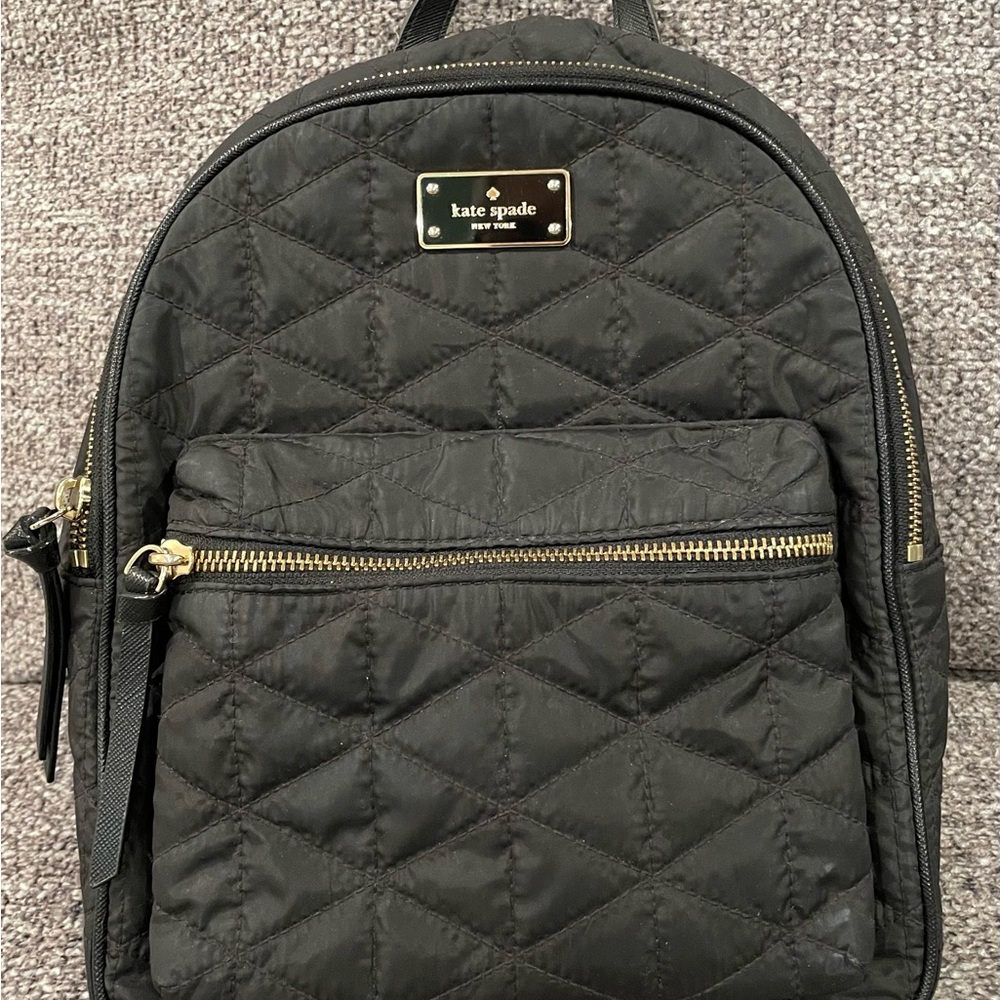 Kate Spade Wilson Road Quilted Small Bradley Backpack with Gold Accents